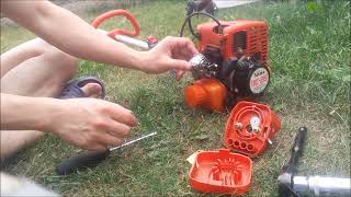 Tanaka TBC215 Grass Trimmer Tune up and Carburetor adjust [upl. by Cissie]