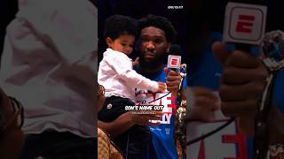 Reporter Came At Embiid’s SON❕👀 nba philly 76ers basketball hoops sports shorts reporter [upl. by Aimet11]