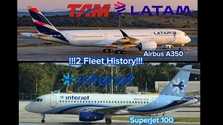 Interjet🇲🇽 Superjet 100 20132020 LATAM🇧🇷 A350 20162021 English Subtitiles fleet historys [upl. by Palladin]