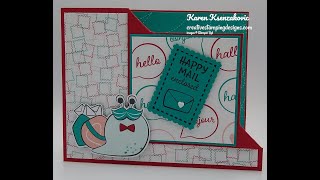 Stampin Up Snailed It Corner Fold Video Tutorial [upl. by Adnuhsat]