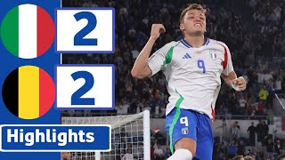 ITALY VS BELGIUM  2 2   HIGHLIGHTS  UEFA NATIONS LEAGUE [upl. by Hendry734]