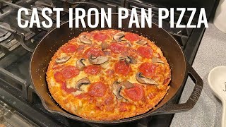 Easy Cast Iron Pizza Recipe [upl. by Nwahsud]