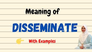 Daily vocabulary  Disseminate Meaning  Vocabgram [upl. by Atnomed218]