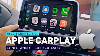 Apple Carplay  Como conectar o iPhone na central multimídia do HB20 202320242025 [upl. by Yenor56]