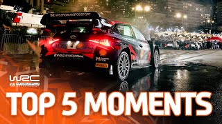 Top 5 Moments  WRC Rallye MonteCarlo 2023 [upl. by Ainekahs]