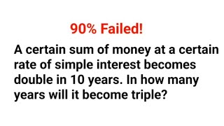 Literally 90 failed to solve this nice word problem In how many years the money will triple [upl. by Stanzel]