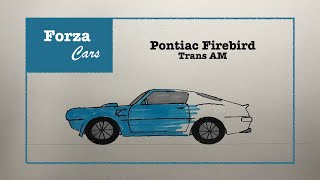 How to draw Pontiac Firebird Trans AM [upl. by Ninazan]