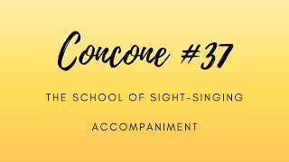 Concone 37 Accompaniment [upl. by Nerra]