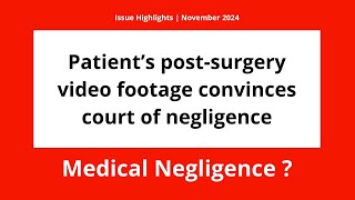 Highlights  November 24 Issue  Medical Law Cases  For Doctors [upl. by Waki]