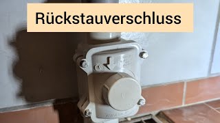 Rückstauverschluss Montage montieren Rückstauklappe vertikal Hochwasserschutz Keller Waschbecken [upl. by Gibun634]