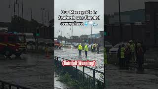 Our Merseyside in Seaforth was flooded everywhere💧🌧️🌊 rainfall uk merseyside [upl. by Nairim]