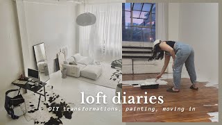 LOFT DIARIES 01  DIYs loft transformation amp moving in ✨ [upl. by Brockie]