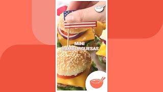 Prepara las mejores MINI HAMBURGUESAS EN 1 MINUTO  Comedera [upl. by Aneba]