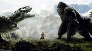 King Kong vs TRex Fight Scene  King Kong 2005 Movie CLIP 1080p 60 FPS HD [upl. by Krishnah]