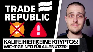 Kaufe NIEMALS Kryptowährungen bei Trade Republic [upl. by Colline]