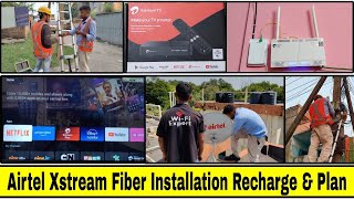 Airtel Xstream Fiber Connection And DTH Installation Recharge amp Plan Full Details Videoairtel wifi [upl. by Adey242]