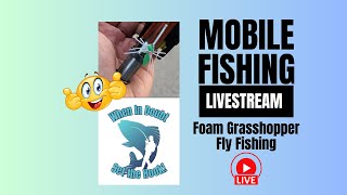 Pond Fly Fishing  Foam Grasshopper  Mobile Fishing Livestream [upl. by Lasley]