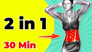 ➜ Lose UPPER BELLY  LOWER BELLY FAT ➜ 30Min STANDING Abs Workout [upl. by Aynna]