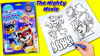 Paw Patrol The Mighty Movie Play Pack Coloring and Games [upl. by Anaeco435]