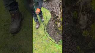 Shaping Lawn By Hand Super Satisfying Edging lawn gardening lawncare satisfying diy garden [upl. by Ellerey]