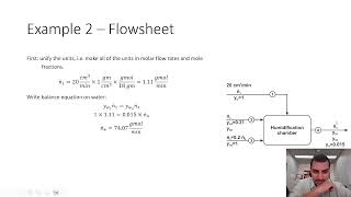 Mass balance in English  22  Humidification chamber example [upl. by Siulegroj205]