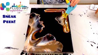 551  The Shine From These Metallics is Crazy  Acrylic Pouring [upl. by Atiuqahc]