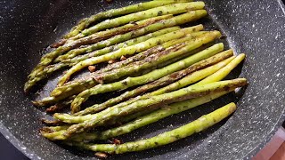 Rezept mit grünem SpargelSchnelles Spargelgericht mit wenig ZutatenDie leckersten Spargeln 🥰 ASMR [upl. by Ennove]