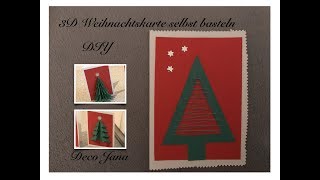 DIY Weihnachtskarten selber basteln Christmas Card  Deko Jana [upl. by Aissert]