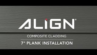 ALIGN Composite Cladding  7quot Plank Installation Video [upl. by Krasnoff534]