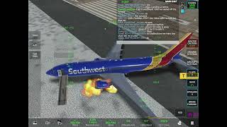 Southwest flight 1380 RFS recreation southwest boeing737max landing [upl. by Hanleigh]