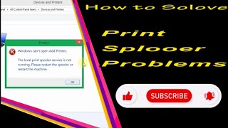 How to fix problems with Print Spooler 1 100 Solved Worked  Windows 1087 [upl. by Honeywell]