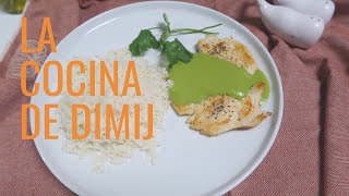 Pollo a la plancha con salsa de cilantro y crema [upl. by Drawyah]