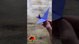 PTERODACTYL ORIGAMI PAPER FOLD TUTORIAL  JURASSIC WORLD CRAFTING ORIGAMI PTERODACTYL DINO TUTORIAL [upl. by Whetstone758]