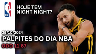 🏀 MELHORES PALPITES DO DIA NA NBA  291024 [upl. by Latreese]