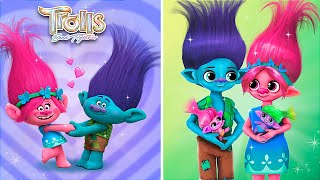 Trolls Band Poppy Growing Up 31 LOL OMG Hacks and Crafts [upl. by Yelbmik]