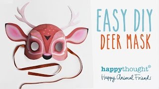 Printable deer mask template  easy diy costume idea [upl. by Jody]