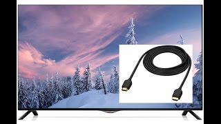 Подключение компьютера к телевизору LG через HDMI кабель [upl. by Nidia]