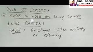 XI Zoology Short Note on quotLung Cancerquot [upl. by Mauretta136]