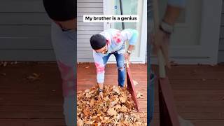 Easier way to rake leaves fall rake yardwork outdoors [upl. by Erikson90]