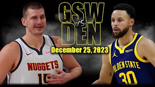 Golden State Warriors vs Denver Nuggets Full Game Highlights December 25 2023  NBA Christmas 2023 [upl. by Shiau]