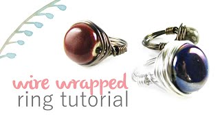 Wire Wrapped Ring Tutorial  Easy Jewellery Making [upl. by Silrak]