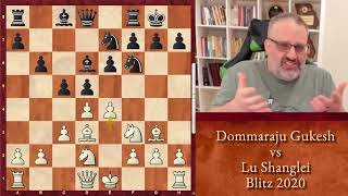 5 Minutes with GM Ben Finegold Gukesh vs Lu Blitz 2020 [upl. by Main]