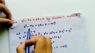 Cardans method Cubic equation Problem 2 [upl. by Constantine]