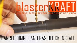 PT 3B  AR15 UPGRADE  STNGR GAS BLOCK INSTALL WITH BARREL DIMPLE [upl. by Ahsiakal499]