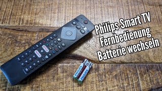 Philips Smart TV Fernbedienung Batterie wechseln Fernbedienung geht nicht Philips Android TV [upl. by Dale355]