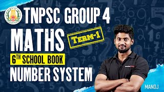 TNPSC Group 4  Maths  6th School book  Day1  Number System  Manoj [upl. by Alehtse]