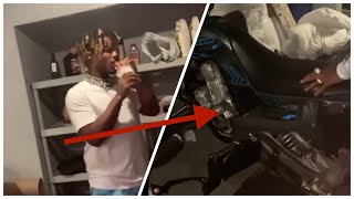 Juice WRLD shows off his bikes in his garage with ZIAS [upl. by Grefer854]