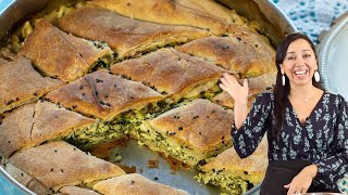 Spanakopita with Homemade Phyllo Horiatiki [upl. by Fadil466]