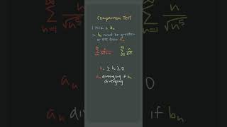 Using a 🤝comparable series🤝 to determine convergence apcalculus apcalc unit10 shorts [upl. by Orgell]