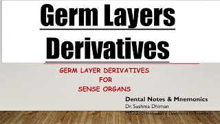 Embryonic DevelopmentSense Organs Germ layers derivatives [upl. by Horlacher75]